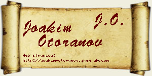 Joakim Otoranov vizit kartica